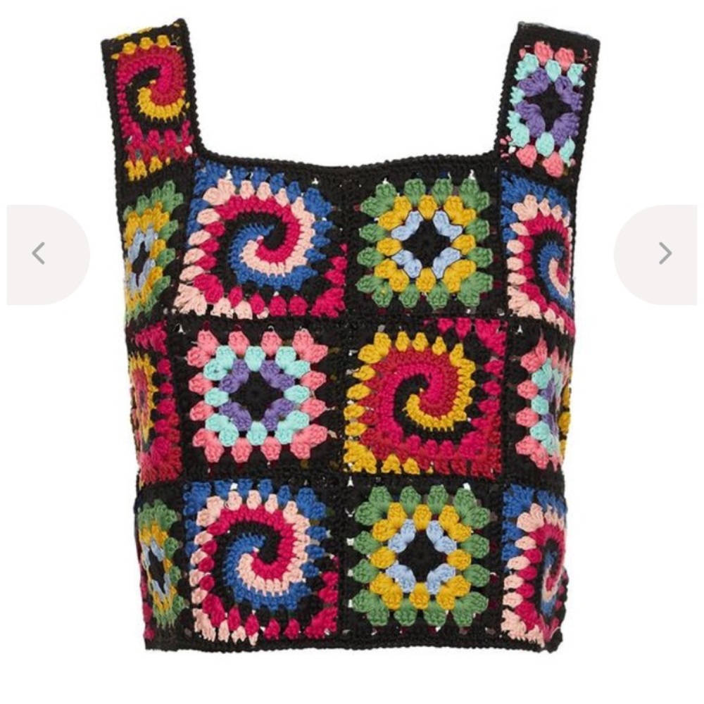 NWT Staud Psychedelic Crochet Crop top